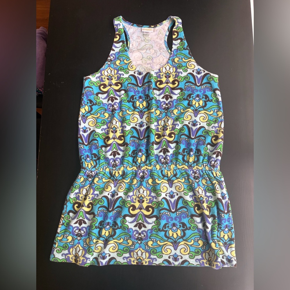 Vintage Capelli New York Terry Feel Racerback Jumper Short Beach Coverup Funky